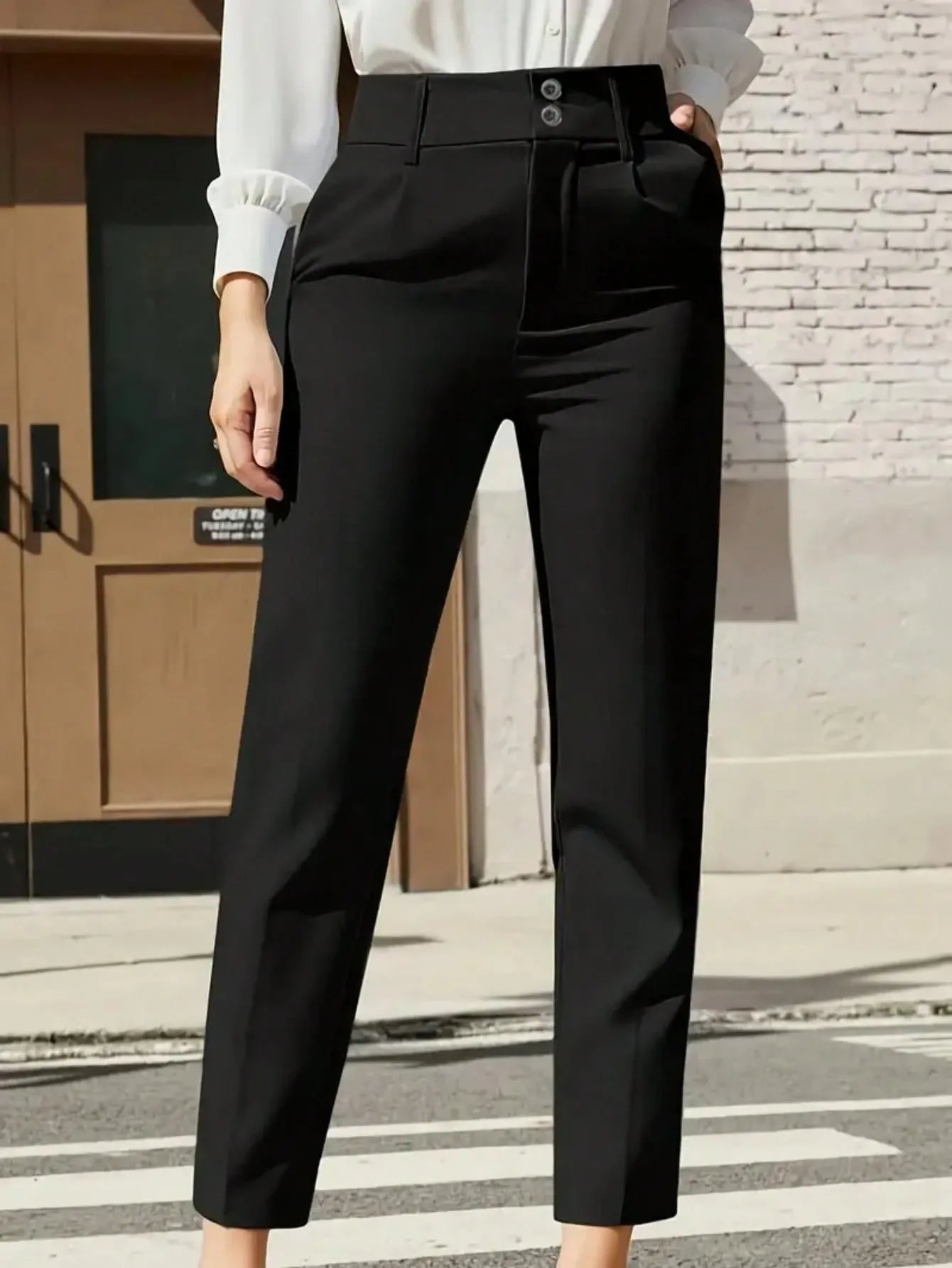 Casual high waist trousers