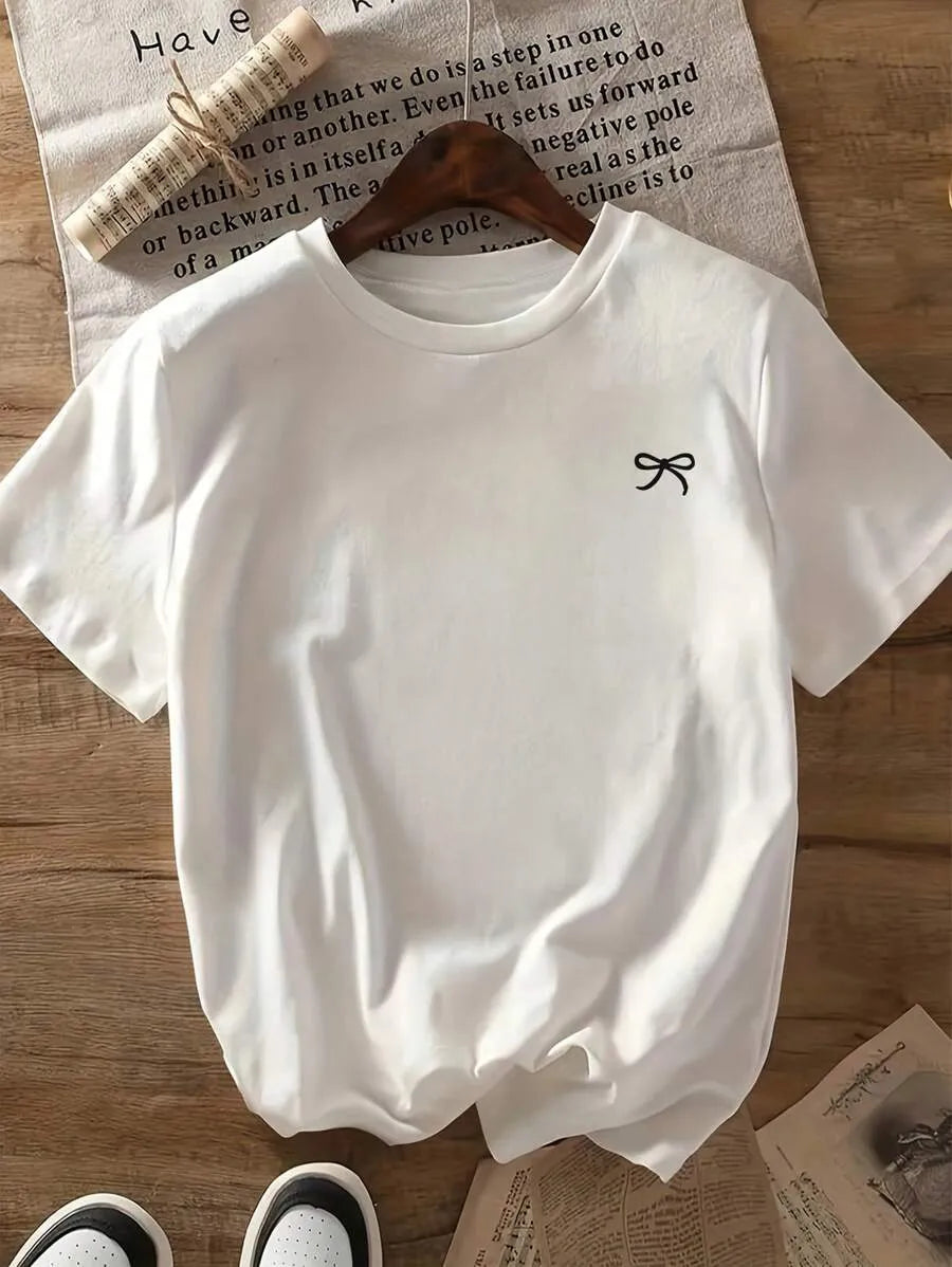 Bow knit T-shirt